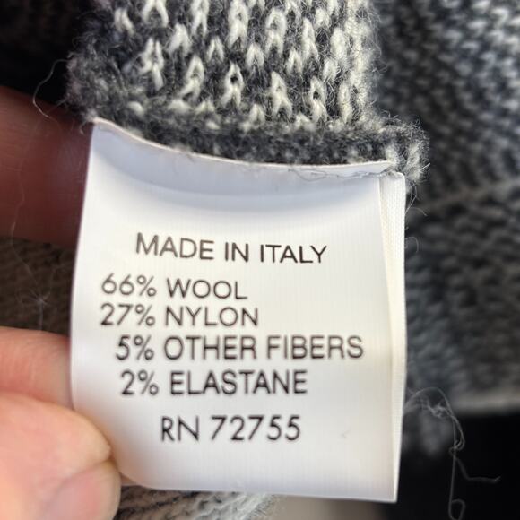 Betty Betty Womens Dark Academia Houndstooth Wool Blend Cardigan Size S Italy - Picture 7 of 8
